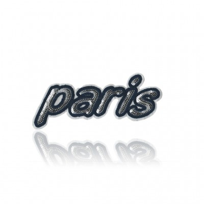 Aplikacja cekinowa napis Paris